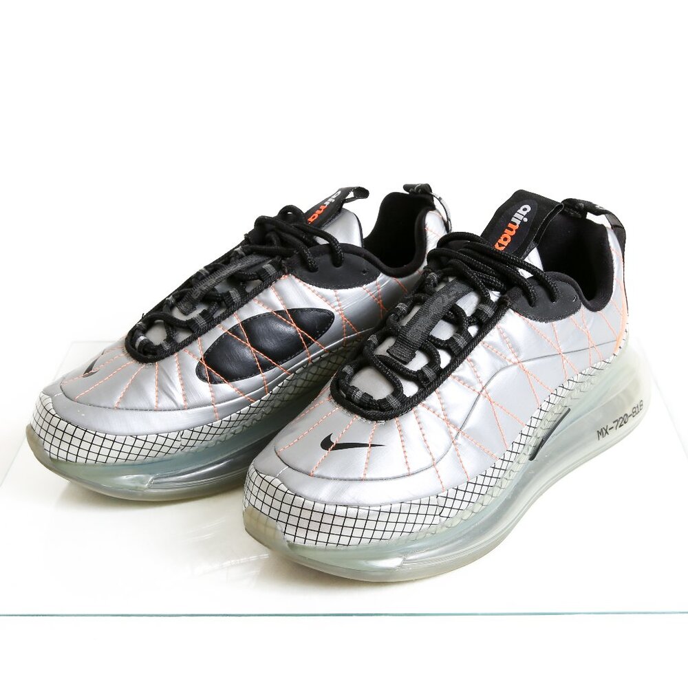 NIKE Air Max 720-818 Metallic Silver, Blk & Orange Sneakers/4.5 Youth/6 … - Picture 3 of 13
